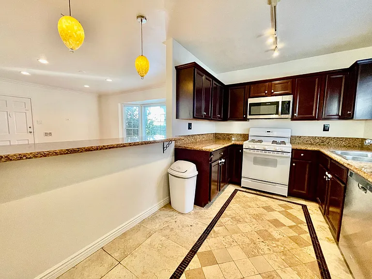 Kitchen with granite counter tops