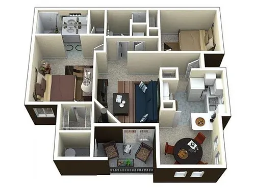 Floor plan 2X2 C