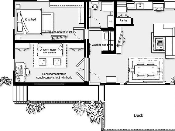 House and upper deck layout
