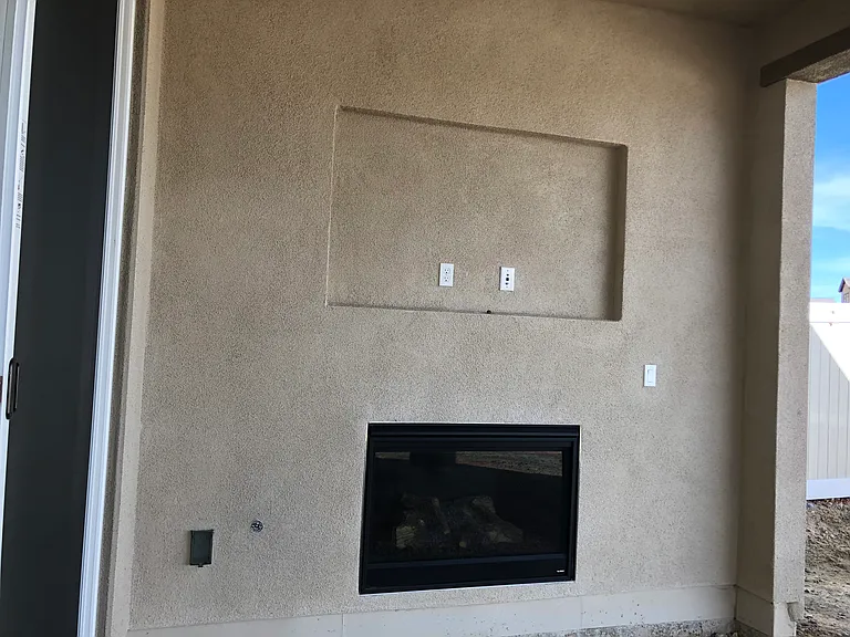 California room with fireplace, TV hook-up, built-in surround sound speakers