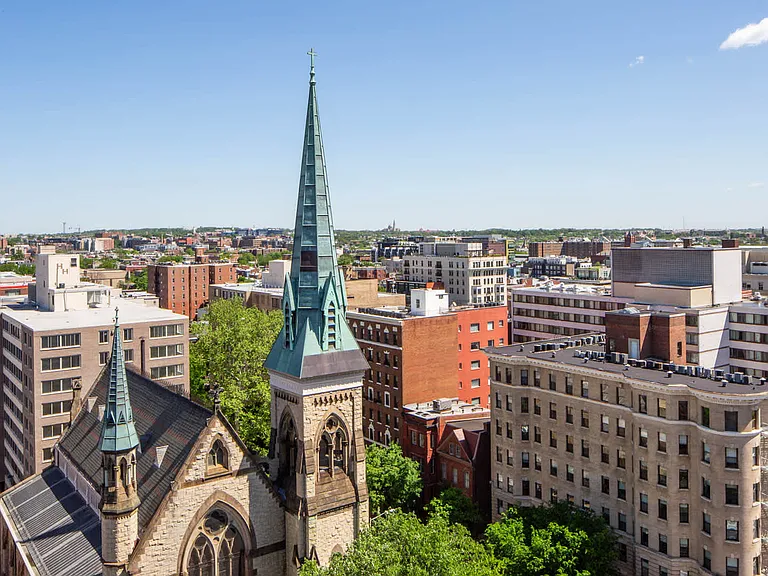 Enjoy the view of Massachusetts Ave and beyond.