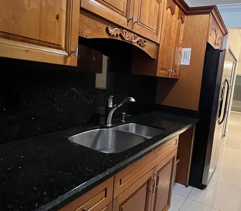 Granite countertops and stainless-steel appliances