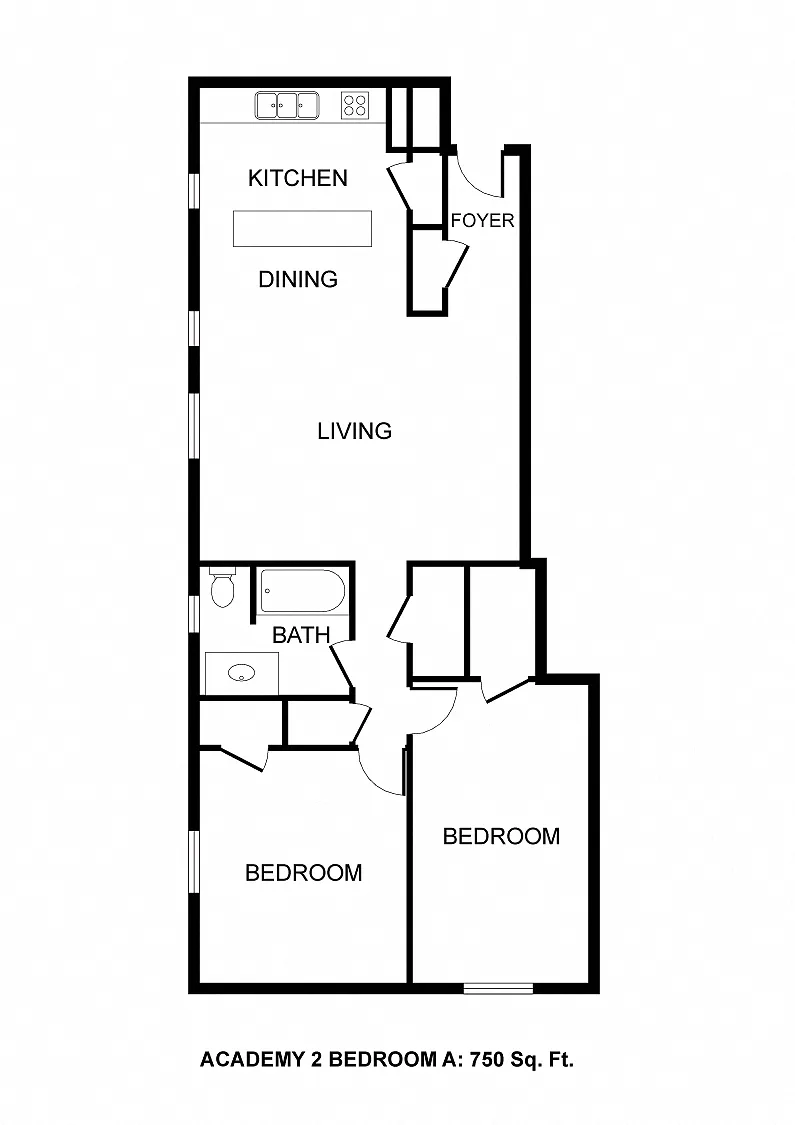 Floor plan Two Bedroom A
