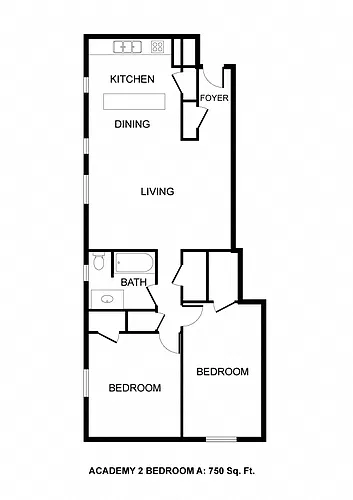 Floor plan Two Bedroom A