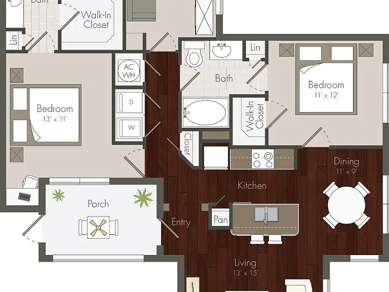 C1 - 2x2 floor plan Elite 99 West