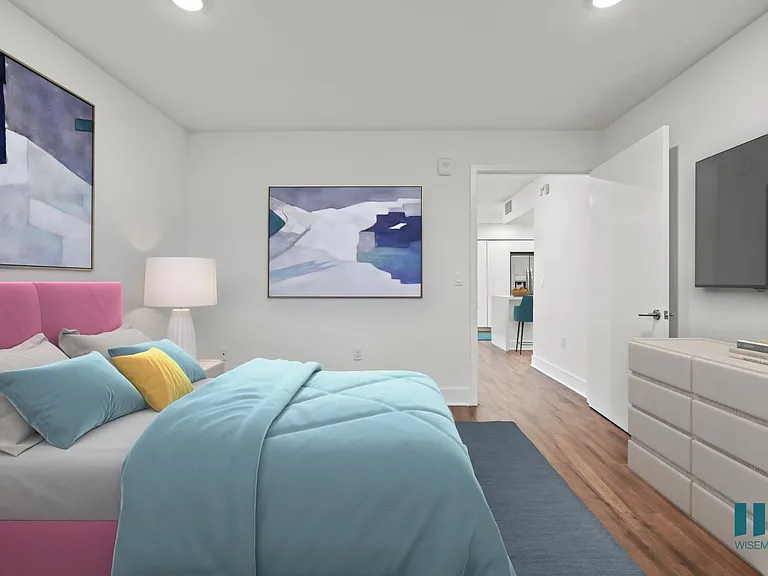 Bedroom with Recessed Lighting and Vinyl Flooring