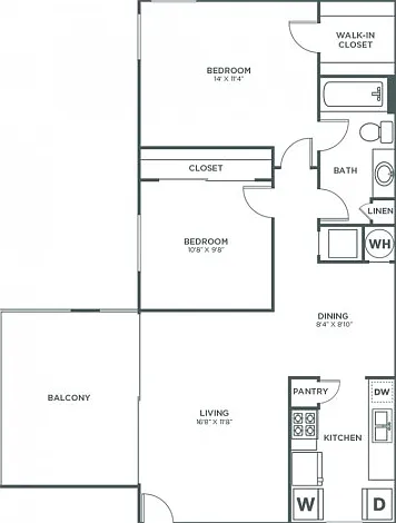 Maple (827 SF) Maple (827 SF)