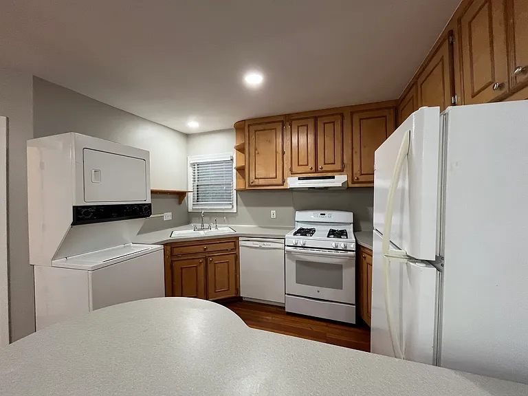 Closer view of the kitchen