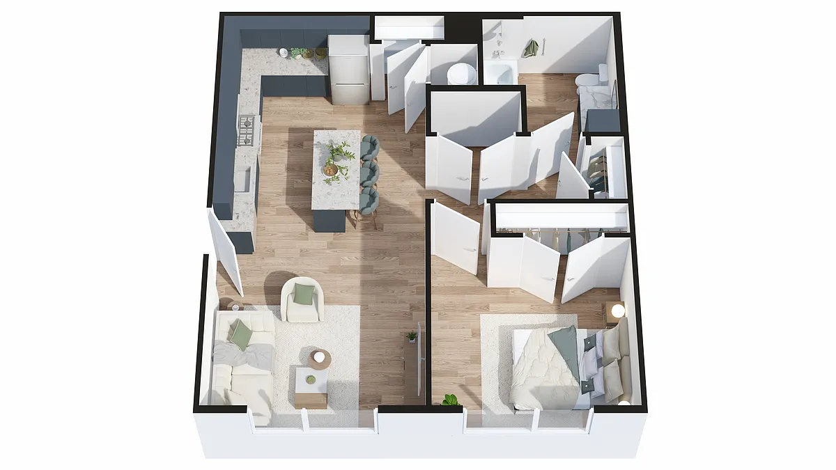 Floor plan 1 Bedroom - Affordable