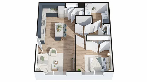 Floor plan 1 Bedroom - Affordable