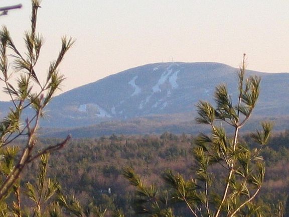 Spring ski slope view
