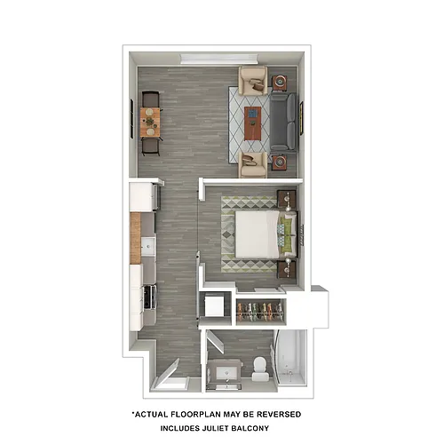 Floor plan 1 Bedroom E F
