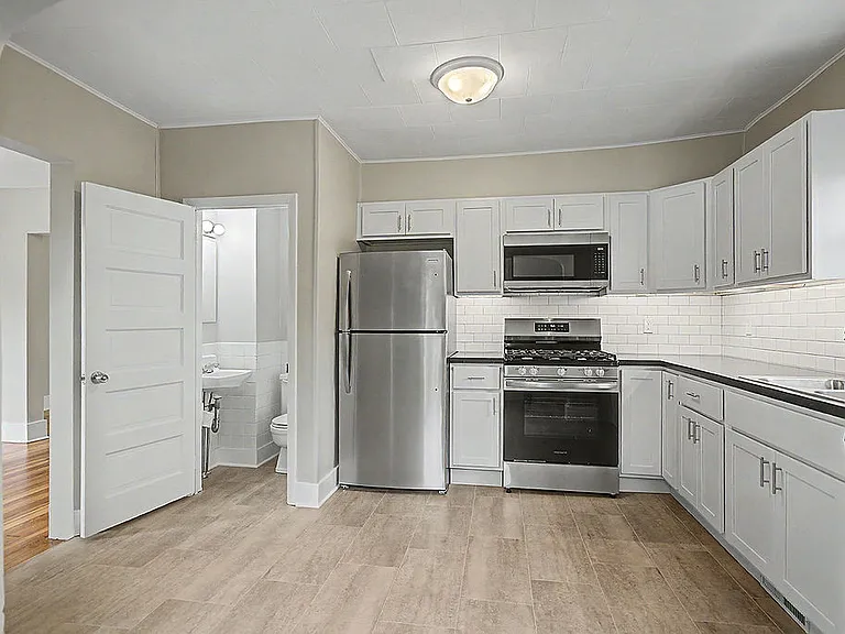 Easy access to half bathroom on the first floor