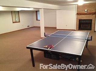 Full walkout basement with fireplace