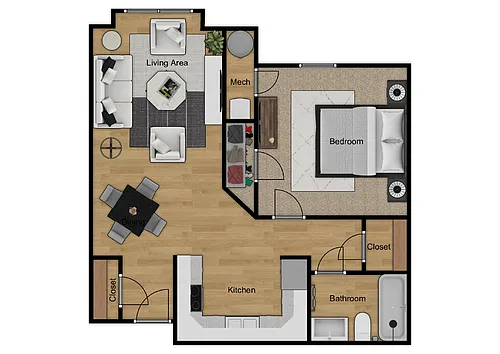 Floor plan 1X1