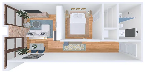 Floor plan 1bd/1b 5
