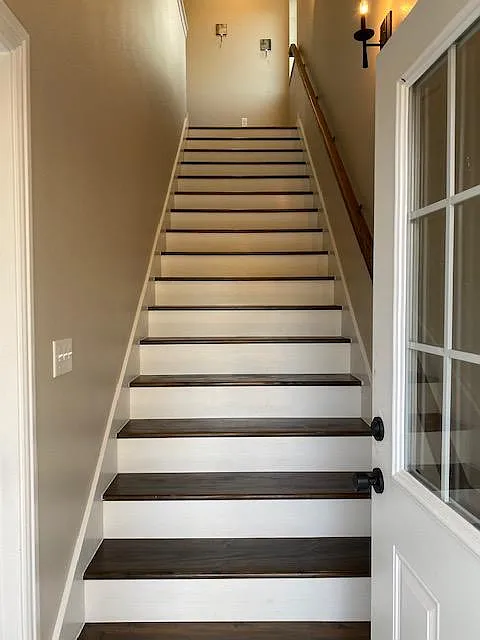 Stairs up to living space.