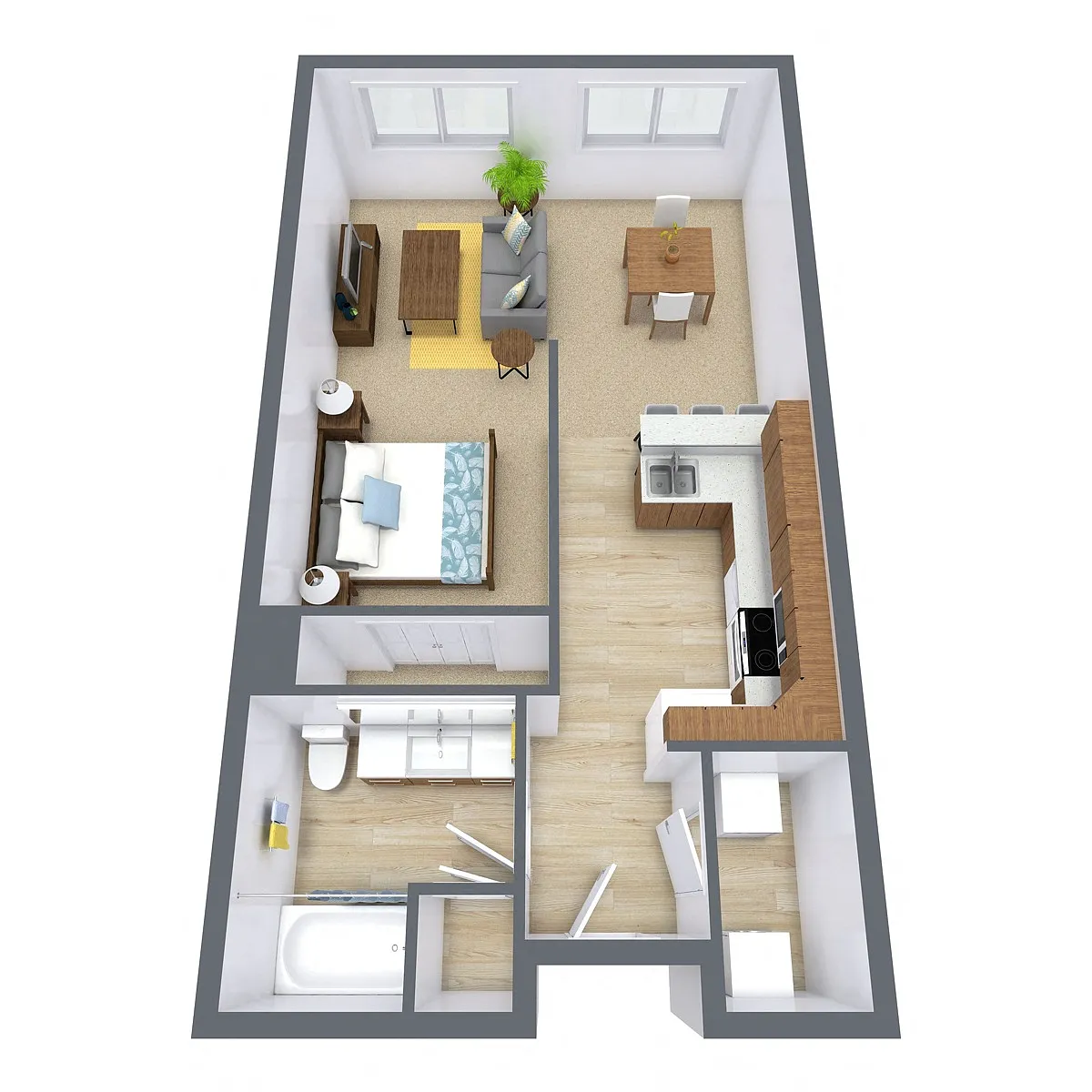 Floor plan Efficiency 01A