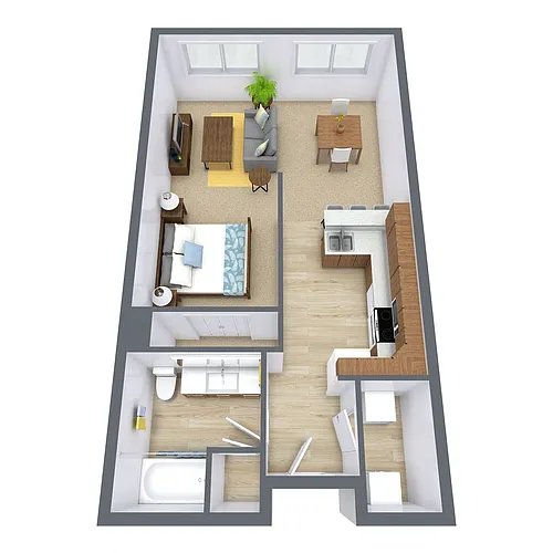 Floor plan Efficiency 01A