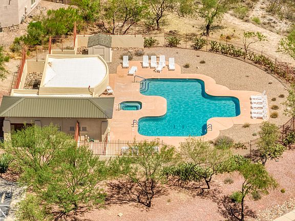 Community pool with hot tub.