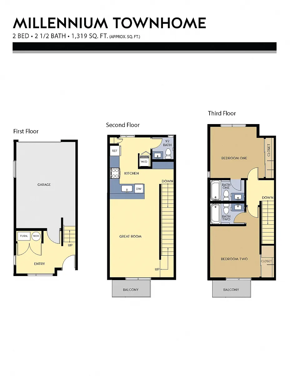 Floor plan 2X2.5 Millennium