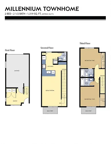 Floor plan 2X2.5 Millennium