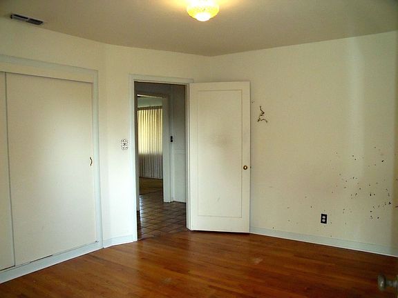 Wood floors in bedroom