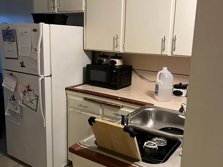 Kitchen sink and refrigerator