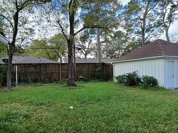 backyard and garage