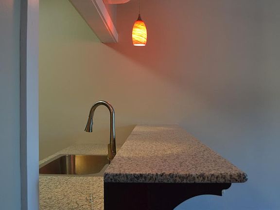 Breakfast bar with modern fixtures