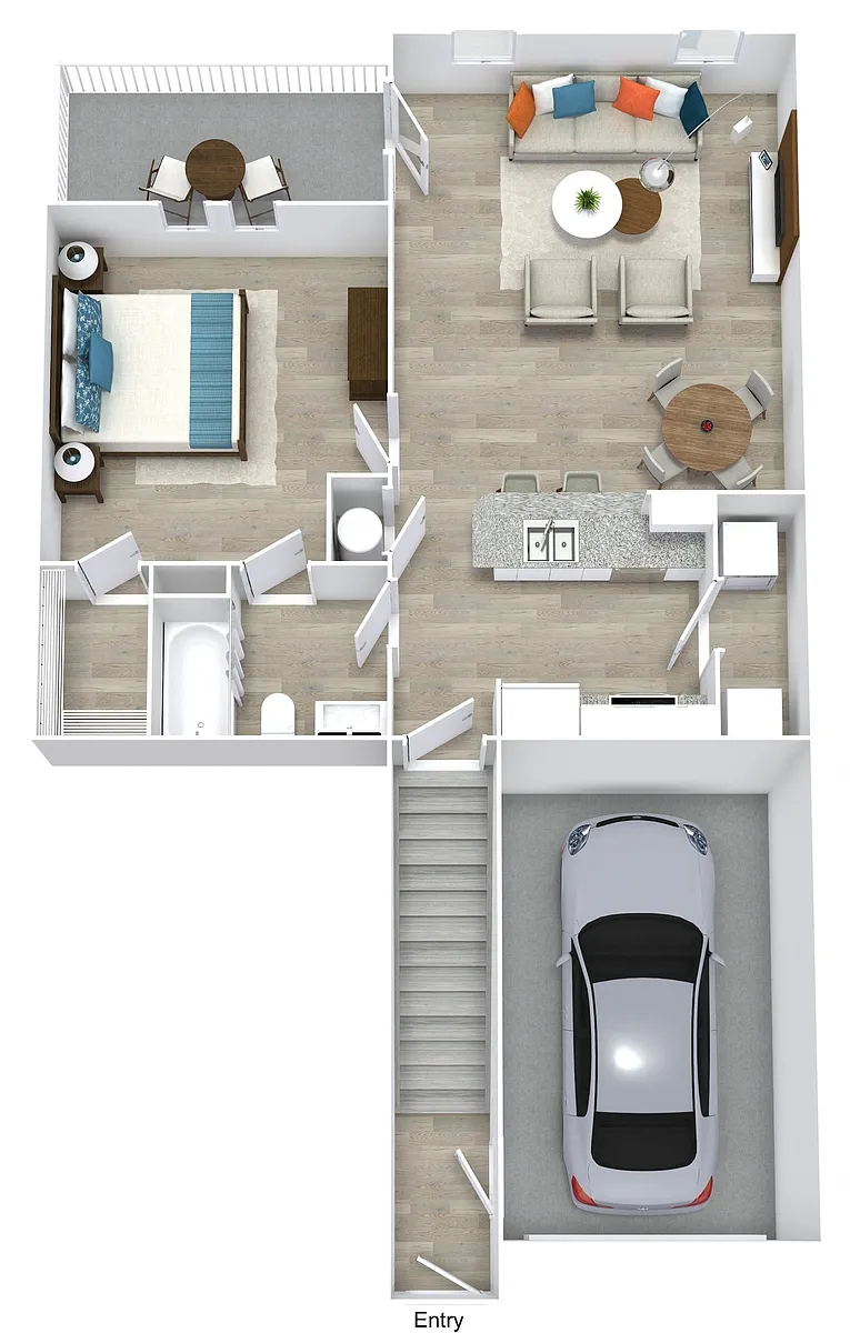 Floor plan A1 Upper w Garage