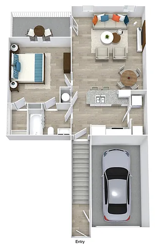 Floor plan A1 Upper w Garage