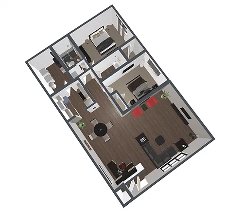 Floor plan 2 Bedroom Apartment