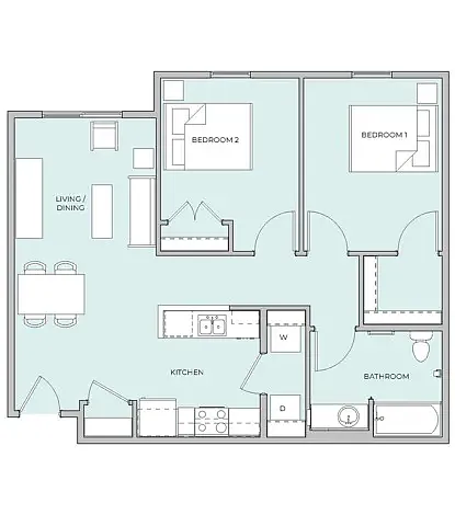Floor plan Two Bedroom