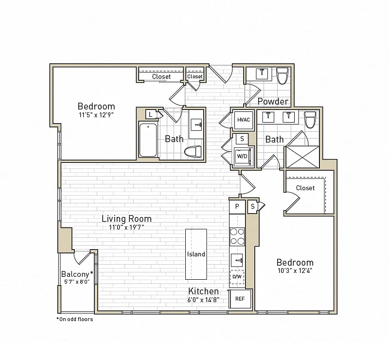Floor plan B13B - Rise