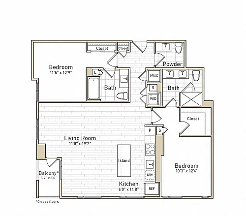 Floor plan B14B - Rise