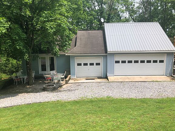 Detached three car garage.