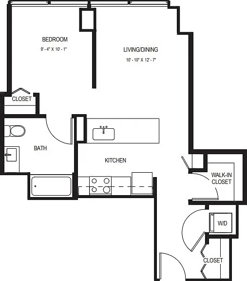 Convertible 01.1 - 642 Sq. Ft. - Floors 26-42 Convertible 01.1 - 642 Sq. Ft. - Floors 26-42