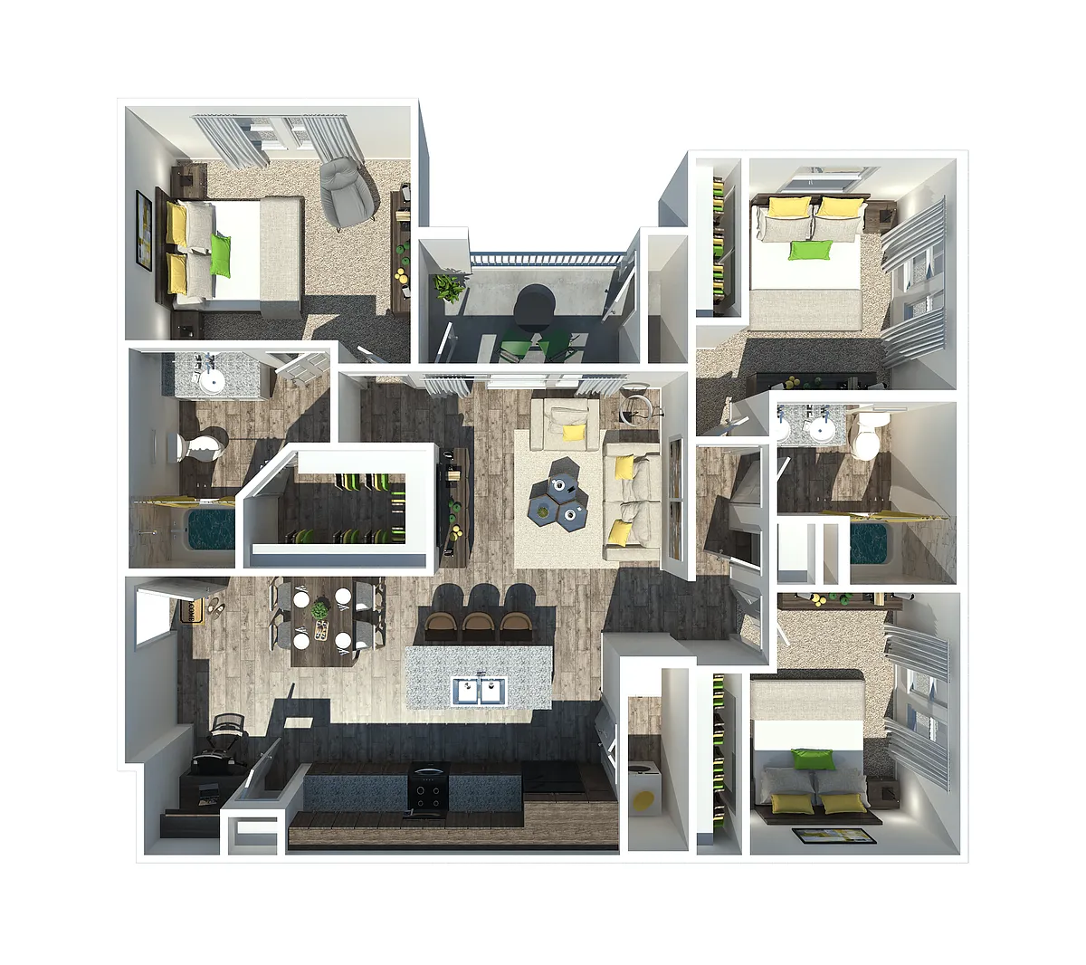 Floor plan The Earl 3 bedroom 2 bathroom