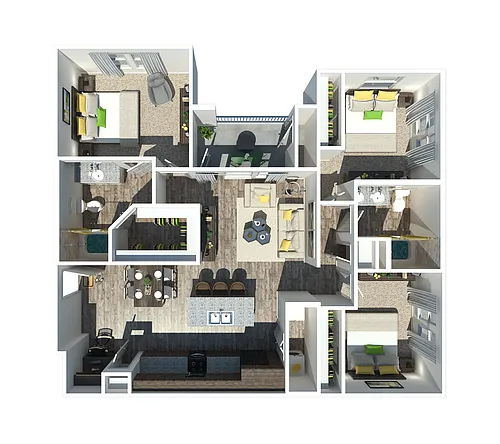 Floor plan The Earl 3 bedroom 2 bathroom