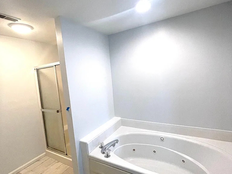 Master bath with separate jetted tub and shower