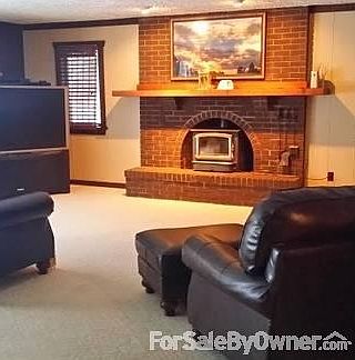 Family Room
						:
						Wood stove.