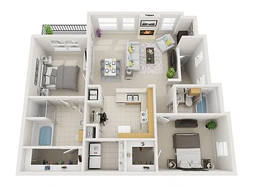 Floor plan B2 Picasso - Attached Garage