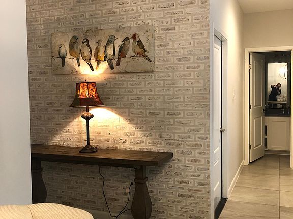 Entry Area Wallpaper Brick Accent