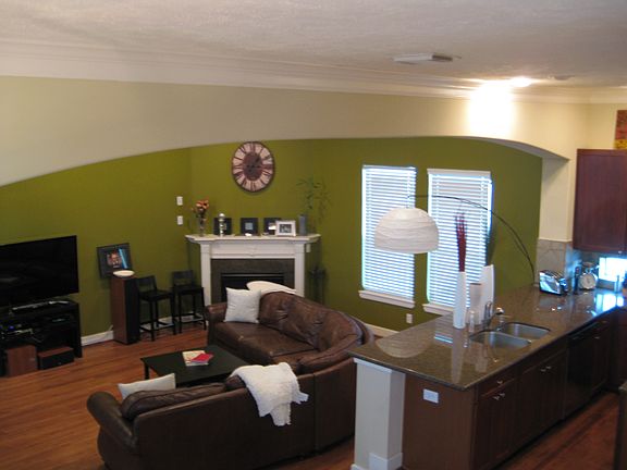 Large Den with 12 ft ceiling
