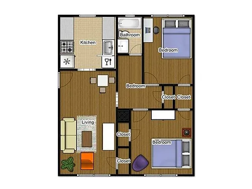 Floor plan 2 Bedroom