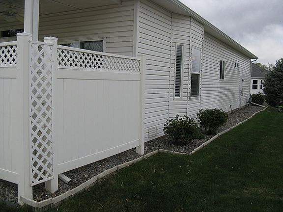 North side of corner lot