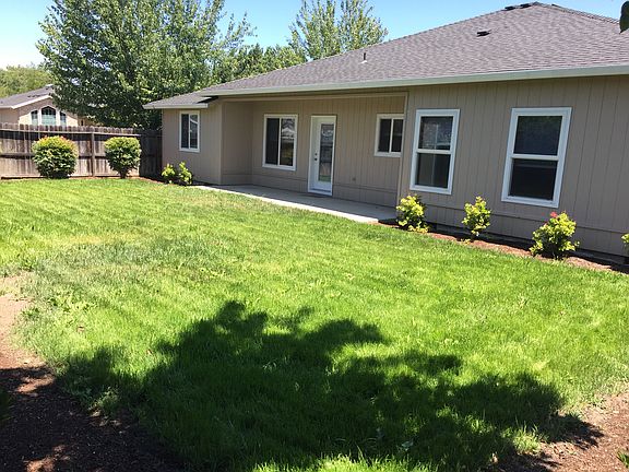 landscaped back yard