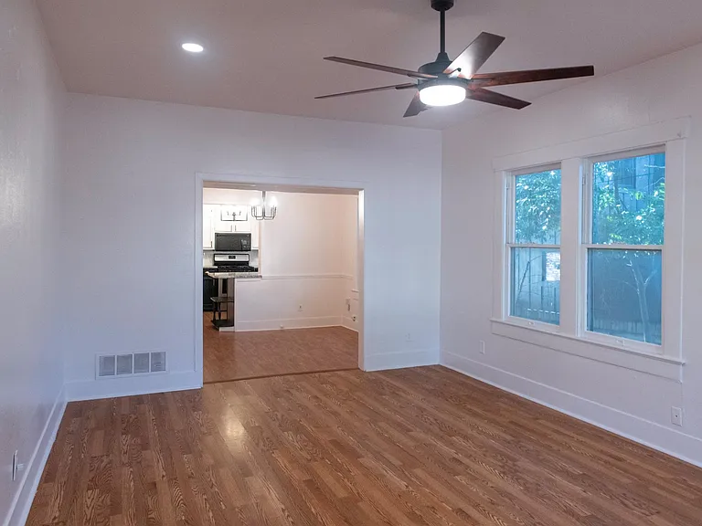 Living Room, Dining, and Kitchen