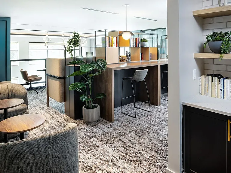 Work room with coworking spaces